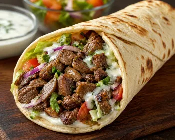 Lahm Sughar or Lamb Liver Sandwich
