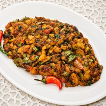 Fassolia with eggs (white or red beans)