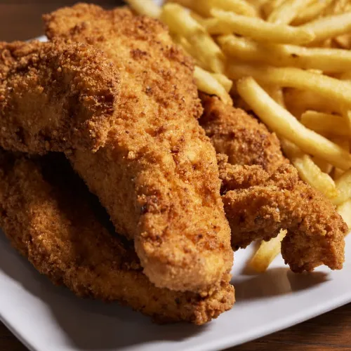 Chicken tenders with fries